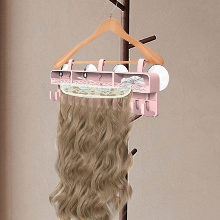 GOOHOCHY Hair Extension Holder Hair Extension Hanger Braiding Hair Rack for Hair Holder Styling Tool for Multi Layer Hair Washing Drying Coloring Styling and Storing