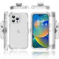 thumbnail image 4 of Elegant Choise Phone Case with Belt Clip Holster Stand for iPhone 14 Pro Shockproof Cover, Clear, 4 of 9