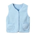 thumbnail image 4 of Nwiuh Baby Girls Boys Sherpa Fleece Vest Toddler Lightweight Fall Winter Warm Sleeveless Outerwear Jacket with Pockets (Sky Blue, 12-18 Months), 4 of 4