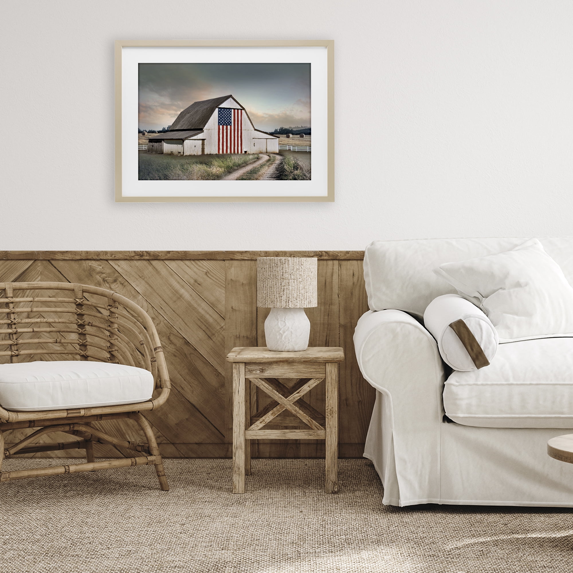 Stupell Industries Land That I Love Barn Birch Framed Print Under Glass, design by CAD Designs