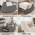 thumbnail image 3 of Ourlova Swivel Rocker Chair Nursery Glider Chair Nursery Rocking Chairs with Upholstered Glider Rocking Chair for Living Room Office Bedroom, 3 of 8