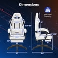 thumbnail image 3 of Gymax Gaming Chair w/ Headrest Reclining Backrest Lumber Support Linkage Armrests, 3 of 10