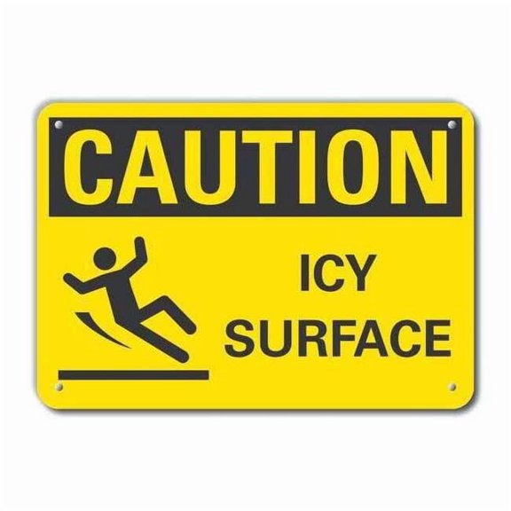 Lyle Rflctv Icy Conditions Caut Sign,10x14in LCU3-0138-RA_14x10