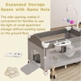 thumbnail image 5 of Unisex Nursery Center Portable Baby Play Yard Folding Playpen with Bassinet,Changing Table,Wheels,Elevated Mosquito Net for Newborn,Four-Panels, 5 of 16