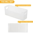 thumbnail image 2 of 2 Pack Cabinet Organizer Storage, Adhesive Over Cabinet Door Organizer, No Drilling Space Saver Plastic Storage Containers Multi-Use for Kitchen Bathroom Office Bedroom, Translucent, 2 of 9