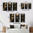 thumbnail image 4 of Designart "Vintage Gold Glamour Gorgeous Boho Chic Woman I" Boho Woman Framed Wall Art Set Of 3 - Black Woman Boho Frame Gallery Wall Set For Home Decor, 4 of 6