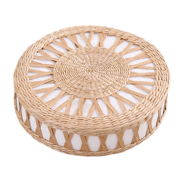 Cojín de suelo de estilo japonés Tatami Estera de paja tejida Cattail Hecho a Los 36x9cm Sunnimix Cojín del asiento del piso