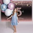thumbnail image 3 of Happy 15th Birthday Banner Backdrop - 15 Years Old Birthday Decorations Party Supplies for Women - Rose Gold, 3 of 3