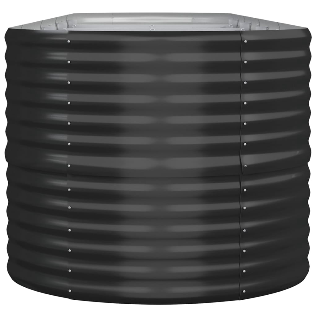 vidaXL Raised Garden Bed Raised Flower Bed Galvanized Steel Outdoor Planter