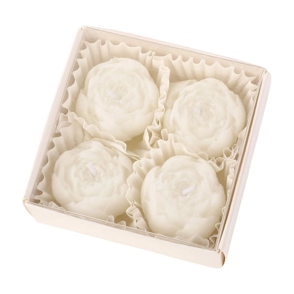 KUNPENG 4 Pack Scented Rose Flower Gifts Candles for Women, Candles for spa, Yoga, Meditation, Dinner, Valentine's Day Decorations