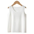 thumbnail image 3 of Annhoo Tank Tops for Girls Crew Neck Sleeveless Shirts Cute Solid Breathable Comfy Basic Blouses 3-16 Years, 3 of 7