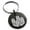 Black, variant on Stainless Steel Letter J Initial 3D Cube Box Monogram Engraved Small Medallion Circle Charm Keychain Keyring