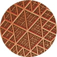 thumbnail image 1 of Ahgly Company Machine Washable Indoor Square Transitional Orange Area Rugs, 3' Square, 1 of 7