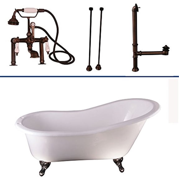 BarclayTub Kit 67" CI Slipper, Tub