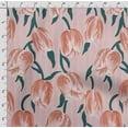 thumbnail image 4 of Soimoi Floral Print,Cotton Poplin, Sewing Fabric Sold by The Yard 42 Inch Wide,Sewing Craft Quilting/Quilt Making Fabric, Peach, 4 of 5