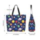 thumbnail image 5 of Balery Space Planet Bolsa Tote Estilo Estético con Cremalleras, Bolsa de Hombro, Bolsa de Compras Grande y Plegable, 5 of 8