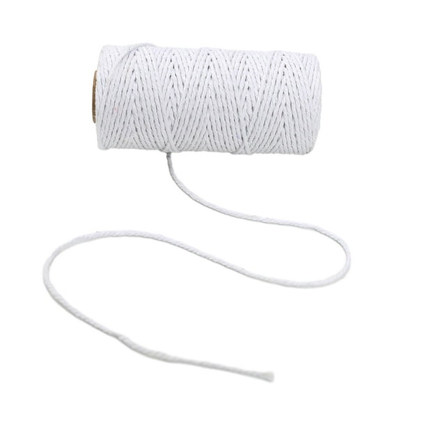 Yuarrent Cuerda de algodón decorativa Navidad blanca y manualidades de bricolaje cuerda de yute natural cómoda y flexible Artesanía estilo 15