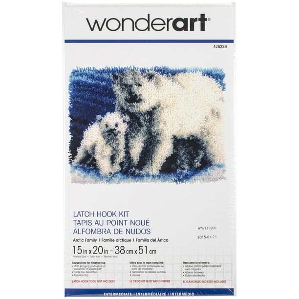 Wonderart Loquet Crochet Kit 15" X 20"-Arctique Famille