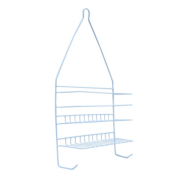 White Metal Shower Head Caddy Hanging Bathroom Storage Organizer Home