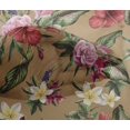 thumbnail image 4 of oneOone Viscose Chiffon Light Brown Fabric Floral & Leaves Tropical Quilting Supplies Print Sewing Fabric By The Yard 42 Inch Wide, 4 of 4