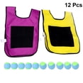 thumbnail image 3 of Sticky Ball Vest 1 Set Children Sticky Ball and Vest Game Props Sticky Ball Vest Group Plaything for Home School (Purple,Yellow Vest and 10pcs Sponge Ball,Random Ball Color), 3 of 8