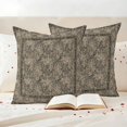 thumbnail image 2 of Pack of 2 Grey Boho Outdoor Pillow Covers Decorative, Waterproof Pillow Protector, Vintage Ethnic Tribe Abstract Art Floral Throw Pillowcases Accent Cushion Cases for Patio Couch Sofa 20"x20", 2 of 8