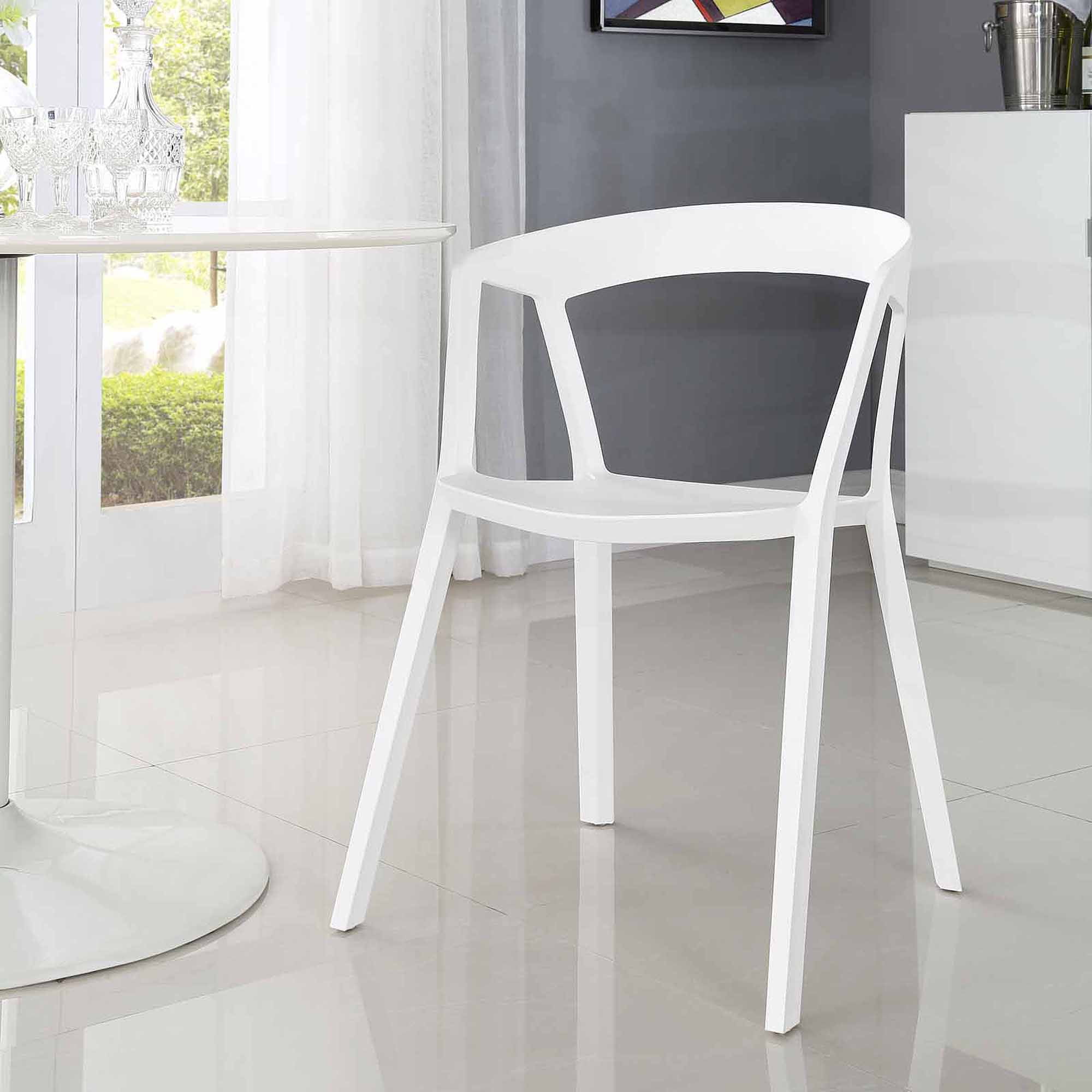 Modway Tread Dining Armchair Fully Assembled in White - Walmart.com