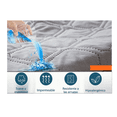 thumbnail image 3 of 2pcs Funda De Almohadas Impermeable Protector -estándar Color Gris Geometrico, 3 of 5