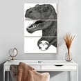 thumbnail image 2 of Elephant Stock Dino Love Wall Art - Vertical Multi Panel Canvas - Living Room Wall Decor - Animal Multi Panel - White And Gray Decor By Ella Mazur - 20" x 32", 2 of 4