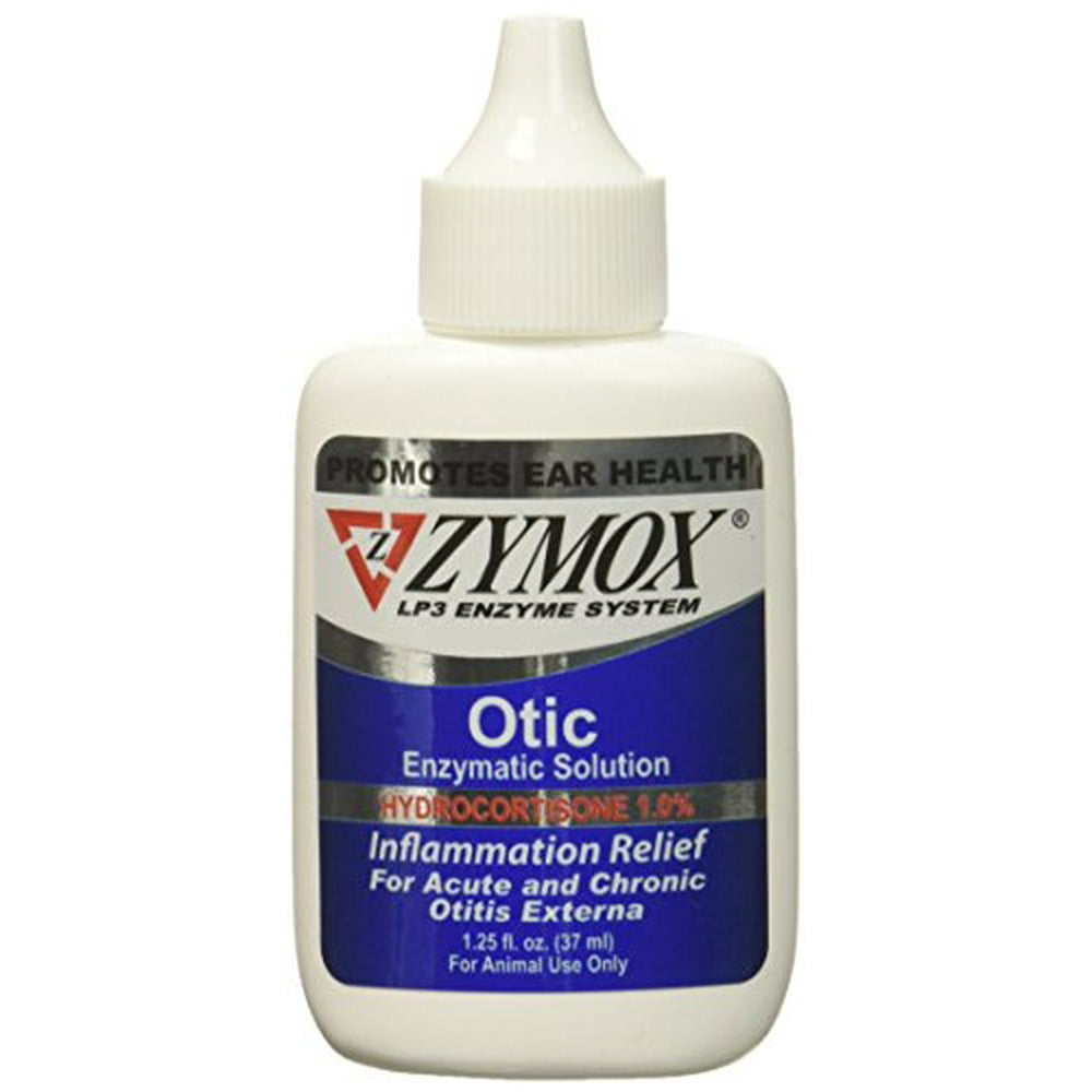 2 Pack Zymox Otic With 1.0 Hydrocortisone 1.25 Oz Bottle
