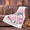 thumbnail image 6 of Love Lights Way Inspirational Breast Cancer Survivor Pink, Cozy Friendship Quote Scene, Warm Flannel Blanket for Living Room and Reading Nook, Art Lovers Friendship Gift, Artistic Home Decor, 6 of 9