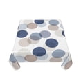 thumbnail image 6 of ZNDUO Square Waterproof Table Cloth, Washable Wrinkle Resistant Geometric Dot Texture Abstract Pattern Polyester Table Cover, 60"x60", 6 of 8