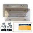 thumbnail image 2 of Gray 2-Pack ABS+PC License Plate Frames with Mounting Screws & Nuts - Weatherproof, UV-Resistant, Universal 6x12 Inch Fit for Cars - Lightweight, Shatterproof, Easy Installation License Plate Holders, 2 of 6