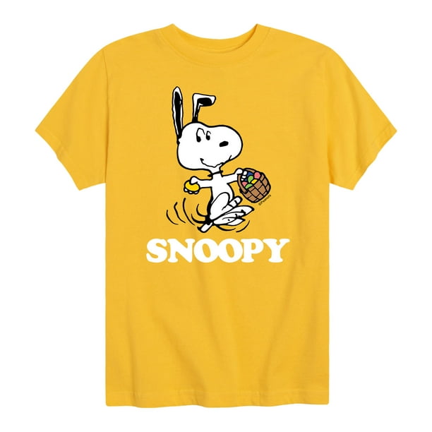 Peanuts Snoopy Easter Basket Toddler And Youth Short Sleeve Graphic