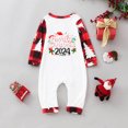 thumbnail image 2 of Odeerbi Christmas Pajamas for Family Holiday Long Sleeve Family Christmas Pajamas Matching Sets Toddler Plaid Printed Tops Pants Set Two-Piece Sleepwear Xmas PJs Set Multicolor, 2 of 4