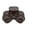 Dark Brown, variant on Motique Accessories Small Bow Shaped Jaw Hair Clip with Strong Springs-Black