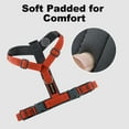 thumbnail image 2 of Plutus Pet Dog Harness, Adjustable Nylon Harness with Soft Padding, Reflective and Heavy Duty Dog Harness for Small, Medium, Large Dogs(Orange, M), 2 of 9