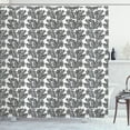 thumbnail image 1 of Ambesonne Black and White Shower Curtain, Foliate Theme, 69"Wx84"L, Black White, 1 of 3