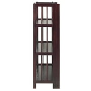 Casual Home 3-Shelf Folding Stackable Bookcase 27.5 Wide-Finish:Espresso