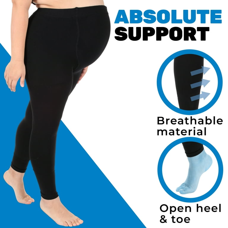 Compression Leggings for Pregnancy 20-30mmHg by Absolute Support - Black,  Small