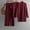 Red, variant on IUYRTFE Women Casual Knit Suit Three Piece Set Long Sleeve Top Cardigan and Elastic Waist Pants Soft Comfortable Outfit for Home Daily Wear Winter