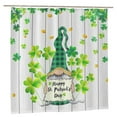 thumbnail image 2 of JOOCAR Happy St. Patrick's Day Shower Curtain for Bathroom, Irish Gnome Green Clover Shamrock Leaf Decor Farmhouse Bathroom Curtains, 72 x 72 Inches, 2 of 7