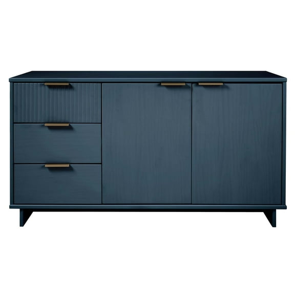 Manhattan Comfort Granville Engineered Wood Sideboard in Midnight Blue