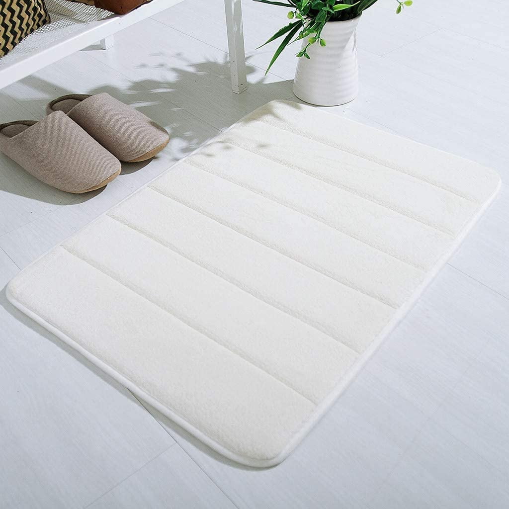 Tapis De Bain Antidérapant - 40x60 Cm, Poils Courts, Absorption Rapide, Doux, Couleur Beige - 10