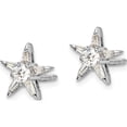 thumbnail image 3 of 14K White Gold Diamond Star Shaped Earrings (10 X 10) Made In India em5511-050-wa, 3 of 6