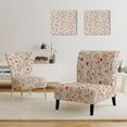 thumbnail image 4 of Designart "Red Vector Floral Pattern" Upholstered Patterned Accent Chair and Arm Chair, 4 of 5
