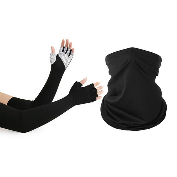 Conjunto de mangas de brazo para cubrir la cara Mujeres Hombres Protección solar transpirable