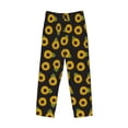 thumbnail image 6 of Uemuo Sunflowers Pattern Men's Wide Leg Palazzo Lounge Pants with Pockets Light Weight Loose Comfy Casual Pajama Pants-Large, 6 of 9