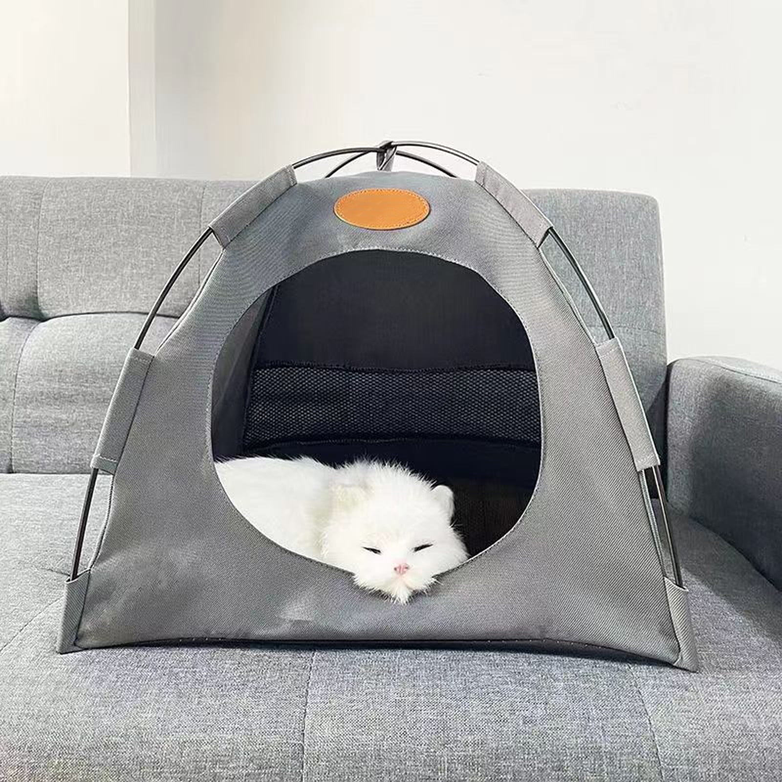 Foldable Enclosed Pet Kennel Tent with Removable Cushion for Indoor and Outdoor Use Breathable Washable Dog Cat Bed