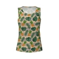 thumbnail image 4 of Easygdp Pineapples Palm Leaves Women's Workout Tank Top, Running Top, Hiking Shirt, Quick-Dry for Running, Yoga, Hiking - X-Large, 4 of 9